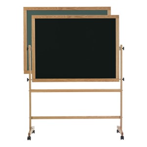 Double-Sided Mobile Chalkboard w/ Wood Frame